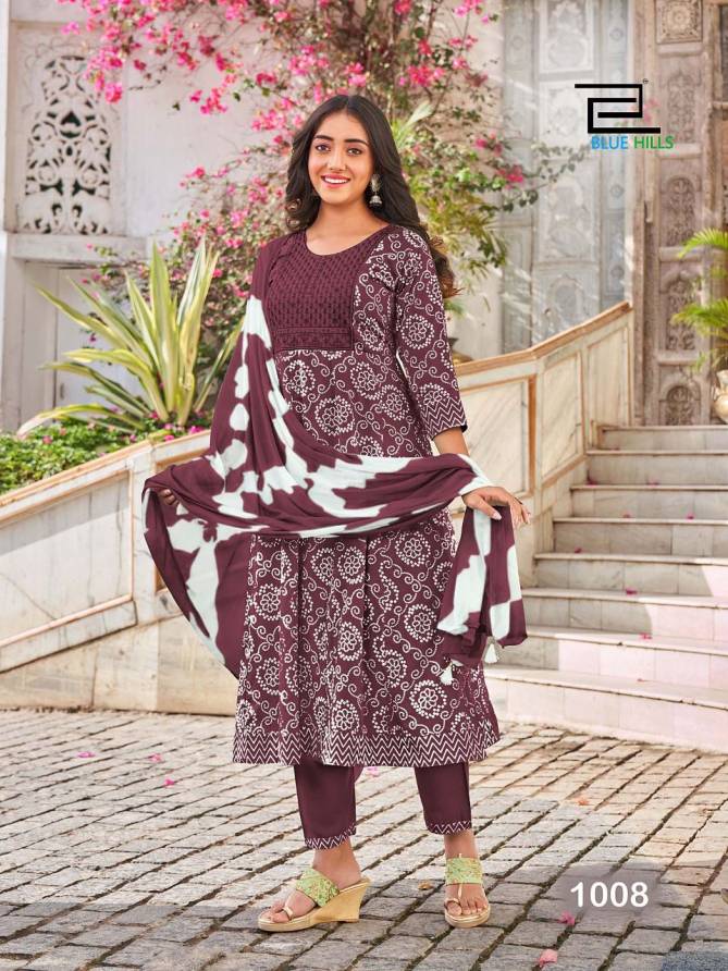 Blue Hills Bhool Bhulaiyaa Fancy Ethnic Wear Rayon Printed Ready Made Collection